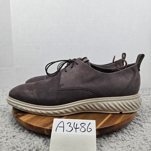 Ecco St. 1 Hybrid Lite Shale Nubuck Plain Toe Casual Oxford Dress Shoe Mens 48 - Picture 1 of 14